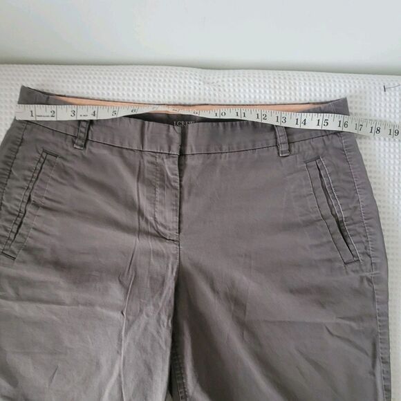 j.Crew womens size 6 Bermuda flat front Twill Stretch summer Khaki Chino Shorts - Picture 2 of 12